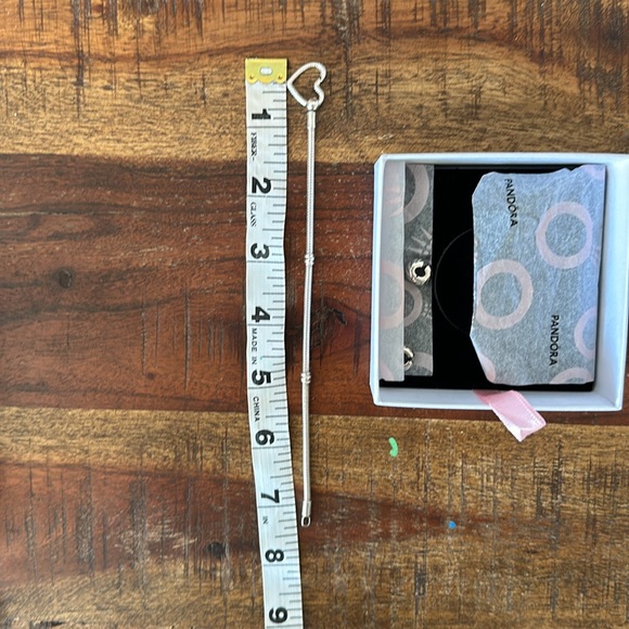 Pandora Moments Heart Closure Snake Chain Bracelet - Picture 10 of 11